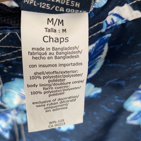 Mens Chaps Adriatic Floral Swimming Shorts Trunks, Size M - Picture 4 of 9